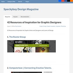 42 Resources of Inspiration for Graphic Designers and Lovers of Design
