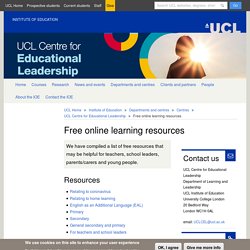 Free online learning resources