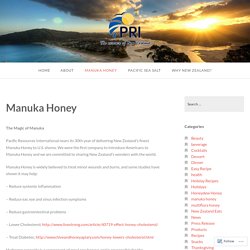 Manuka Honey – Pacific Resources International