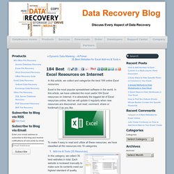 184 Best Excel Resources on Internet - Data Recovery Blog