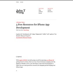 5 Free Resources for iPhone App Development