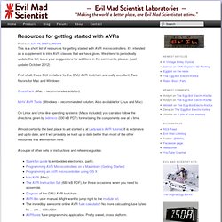 Evil Mad Scientist Laboratories - Resources for getting started