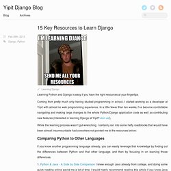 15 Key Resources to Learn Django - Yipit Django Blog