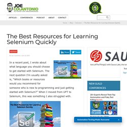 The Best Resources for Learning Selenium Quickly