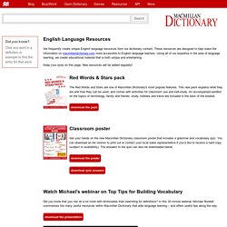 English Language Resources from Macmillan Dictionary