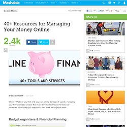 40+ Resources for Managing Your Money Online