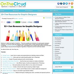 25+ Free Resources for Graphic Designers