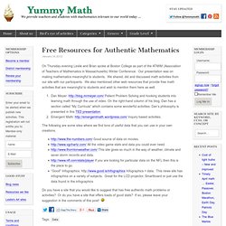Free Resources for Authentic Mathematics