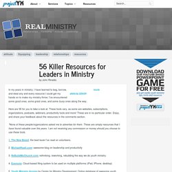 56 Killer Resources for Leaders in Ministry - ProjectYM.com - Catholic Youth Ministry Resources