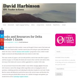 Books and Resources for Delta Module 1 Exam