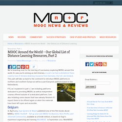 MOOC Around the World - Our Global List of Distance Learning Resources, Part 2