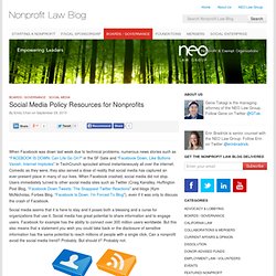 Social Media Policy Resources for Nonprofits