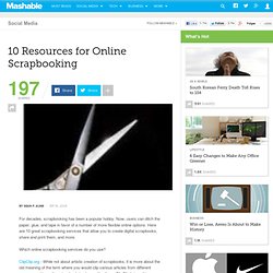 10 Resources for Online Scrapbooking