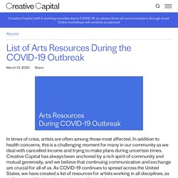 List of Arts Resources During the COVID-19 Outbreak