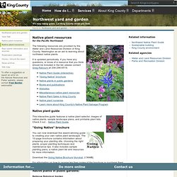 Native plant resources for the Pacific Northwest