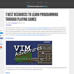 7 Best Resources To Learn Programming Through Playing Games