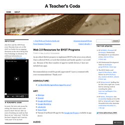 Web 2.0 Resources for BYOT Programs « A Teacher's Coda
