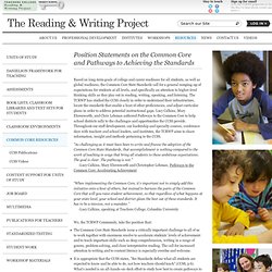 The Reading & Writing Project CCSS