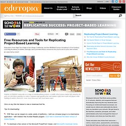 Free Resources and Tools for Replicating Project-Based Learning