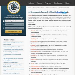99 Resources to Research &amp; Mine the Invisible Web - College
