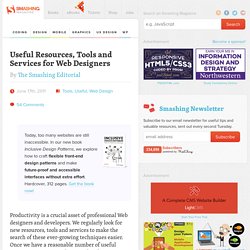 Useful Resources, Tools and Services for Web Designers - Smashing Magazine