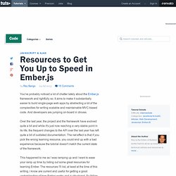 Resources to Get You Up to Speed in Ember.js