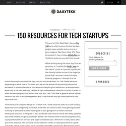 150 Resources for Tech Startups