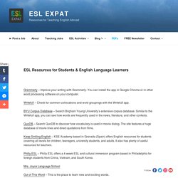 ESL Resources for Students & English Language Learners - ESL Expat