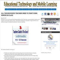 All The Resources Teachers Need to Start Using Edmodo in Class