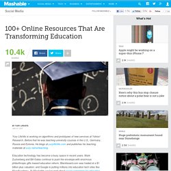 100+ Online Resources That Are Transforming Education