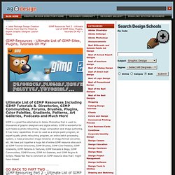 GIMP Resources - Ultimate List of GIMP Sites, Plugins, Tutorials Oh My!