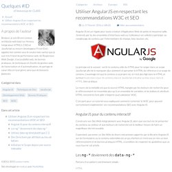 Utiliser AngularJS en respectant les recommandations W3C et SEO