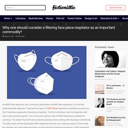 Why one should consider a filtering face piece respirator as an important commodity? - Fictionistic