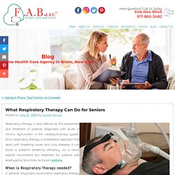 What Respiratory Therapy Can Do for Seniors