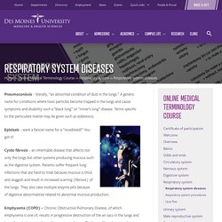 Respiratory system diseases