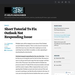 Short Tutorial To Fix Outlook Not Responding Issue – it-helplinenumber