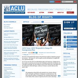 Lens: ACLU Responds to Gang of 8 Immigration Plan