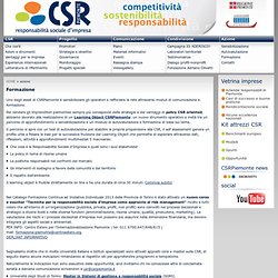 CSR Piemonte - responsabilità sociale d'impresa - Vetrina delle imprese responsabili: bilanci sociali