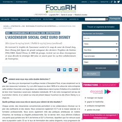 Document 3 : L'ascenseur social chez Euro Disney - RSE - Responsabilité Sociétale des Entreprises
