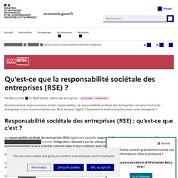 Qu’est-ce que la responsabilité sociétale des entreprises (RSE) ?