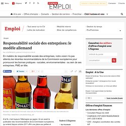 Responsabilité sociale des entreprises: le modèle allemand