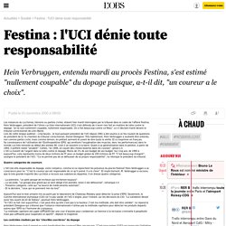 Festina : l'UCI dénie toute responsabilité - 3 novembre 2000