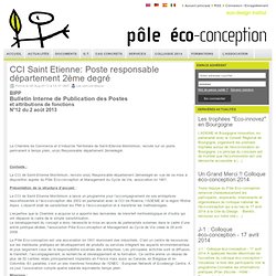 CCI Saint Etienne: Poste responsable département 2ème degré