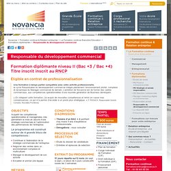 Responsable du développement commercial – Novancia Business School Paris