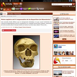 Homo sapiens est-il responsable de la disparition de Néandertal ?