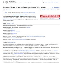 Responsable de la sécurité des systèmes d'information