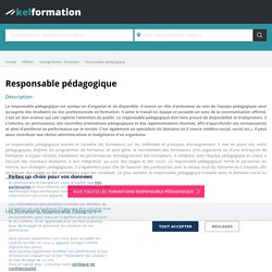 Responsable pédagogique