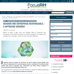 Devenir une entreprise responsable : l'approche Edenred - RSE - Responsabilité Sociétale des Entreprises