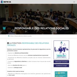 Responsable des Relations Sociales : Métier des Ressources Humaines