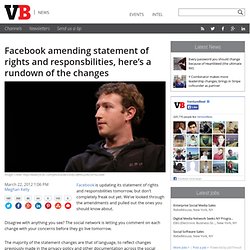 Facebook amending privacy policy, here’s a rundown of the changes